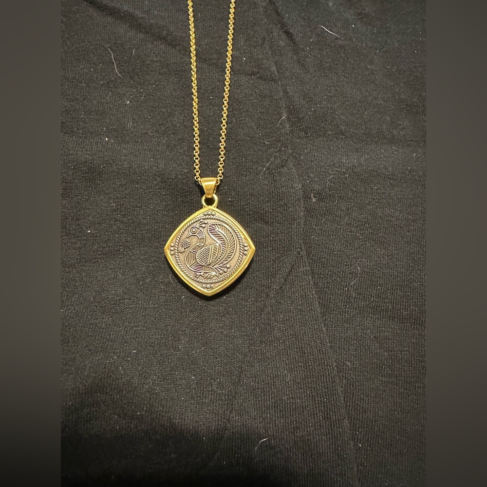 24 inch brighton, two tone, gold and silver necklace reversible